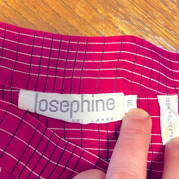 PRETTY IN PINK vintage Josephine blouse - SIZE 10 - Picture 2 of 3